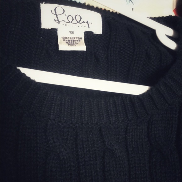 Lilly Pulitzer Other - Lily Pulitzer Crew Neck Girls Black Sweater🌴